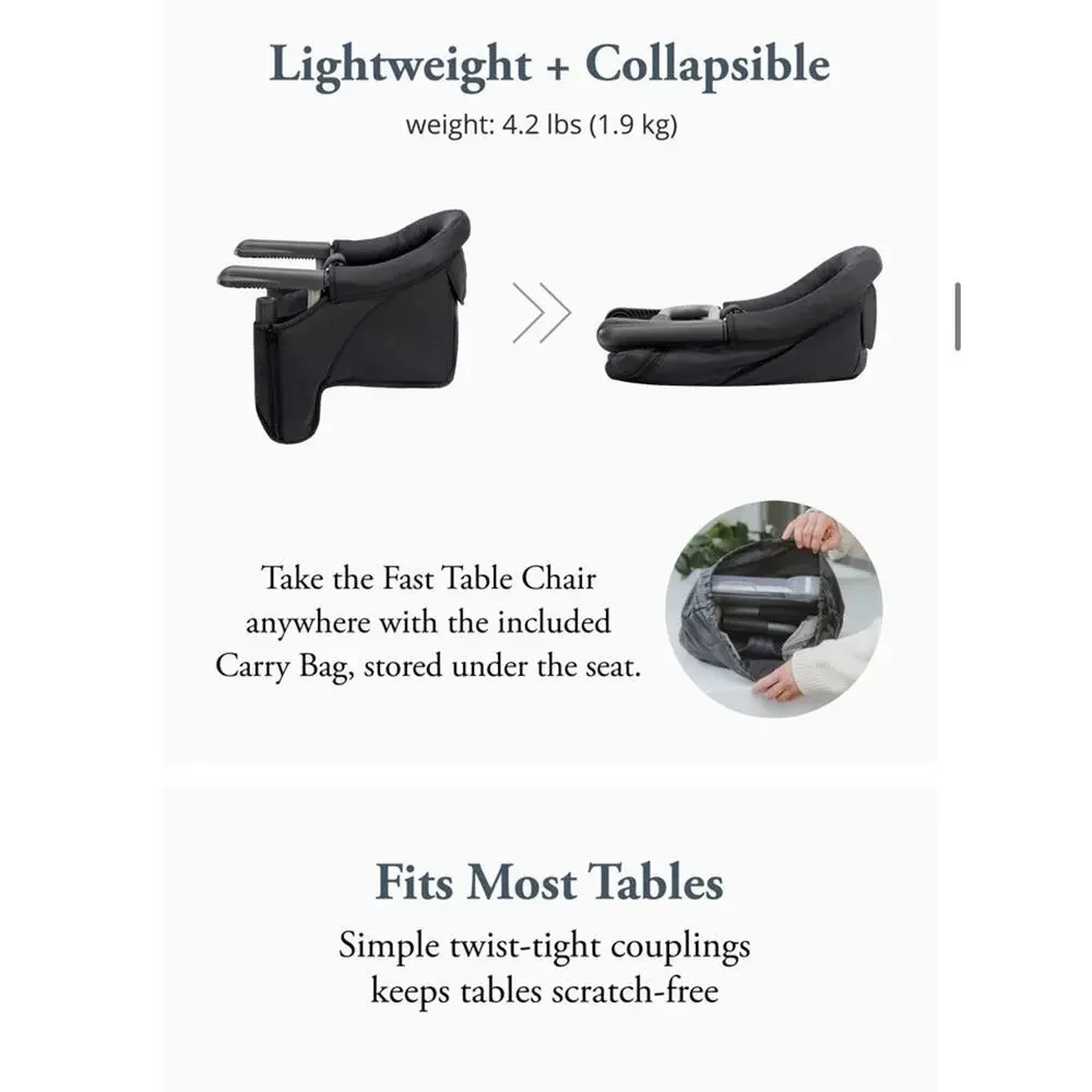 Inglesina Fast Table Chair And Tray 1-3 Years - Black